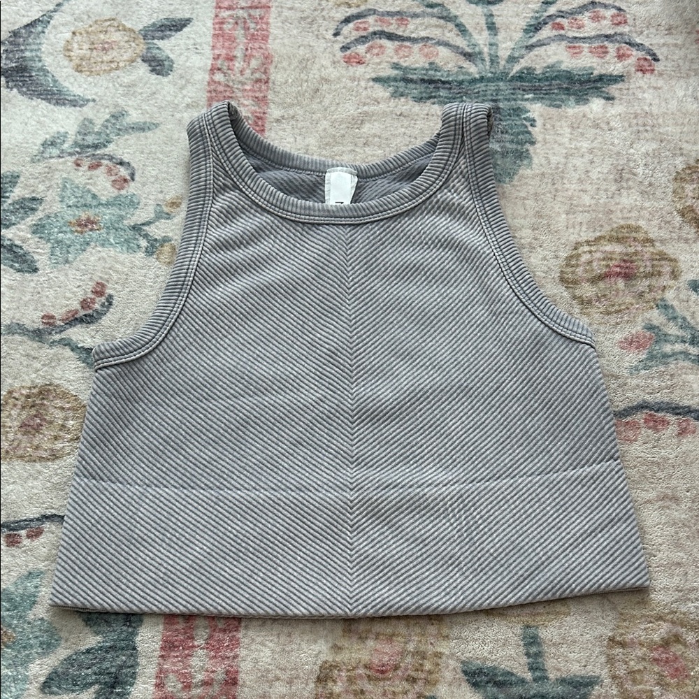 Nikibiki Gray Striped Crop Top